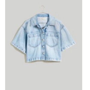 Madewell Light Wash Denim Crop Jacket